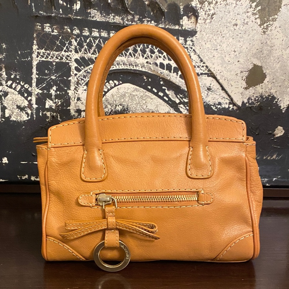 Authentic Vintage Emporium Armani Tan Leather Handbag